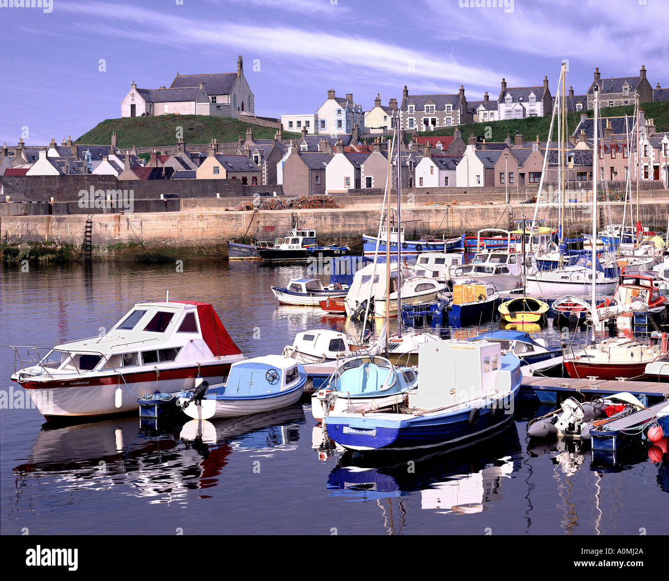 GB - Schottland: Findochty Hafen Stockfoto