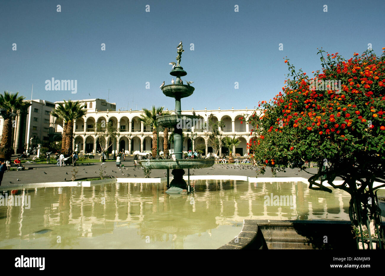 Peru-Arequipa Plaza de Armas Stockfoto