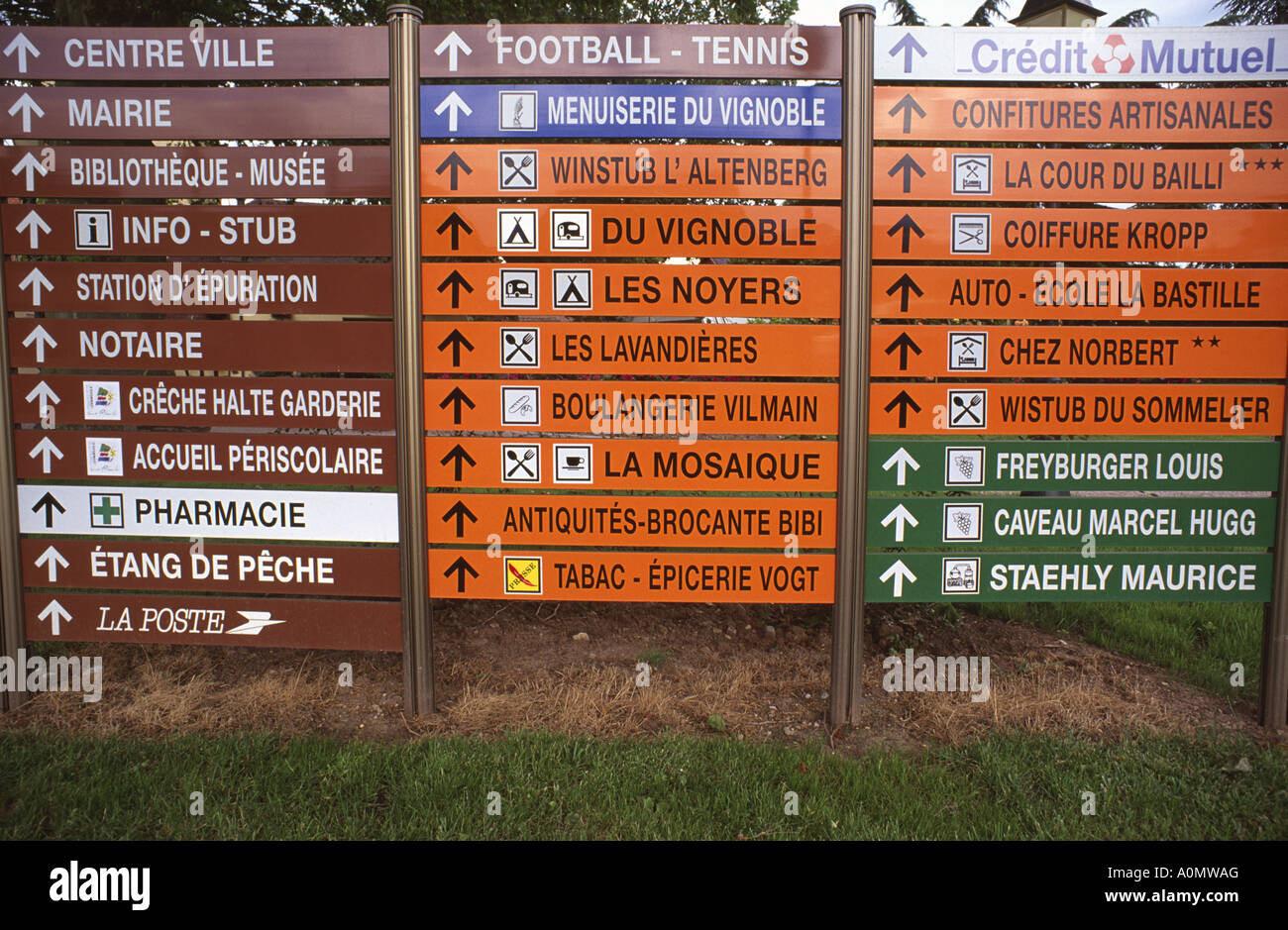 Bergheim Info Tafel Elsass Frankreich Stockfoto Bild 10031175