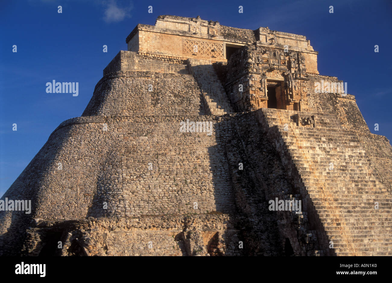 Pyramide del Adivino Uxmal Maya historischen Ort Yucatan Mexiko Stockfoto