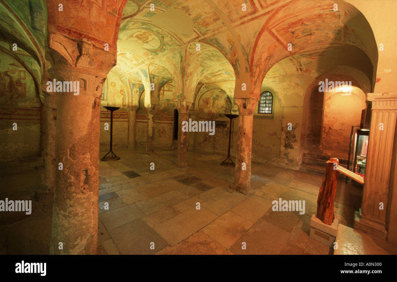 UNESCO World Heritage, Basilika von Aquileia, Crypta Stockfoto