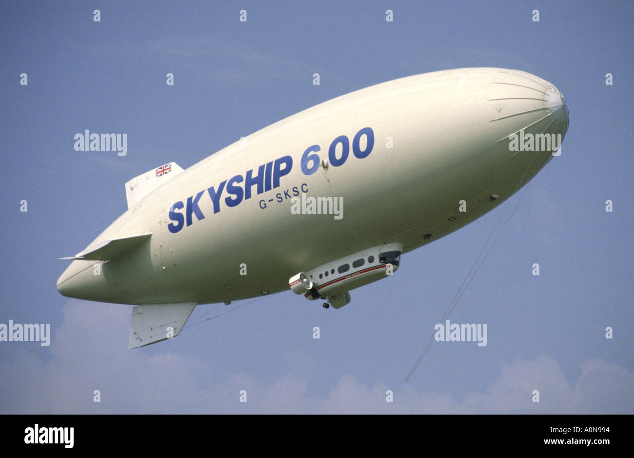 Skyship 600 Luftschiff Farnborough Airshow Stockfoto