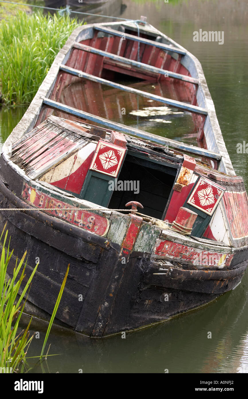 Sinkende schmal Schwarz Land lebenden Bootsmuseum Dudley West Midlands uk Stockfoto