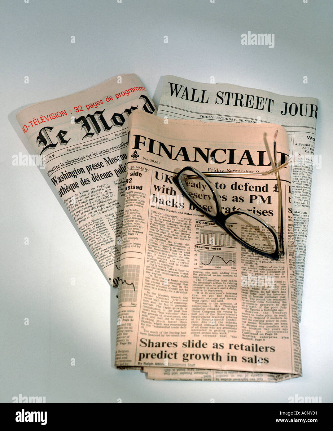 Finanzpresse Stockfoto