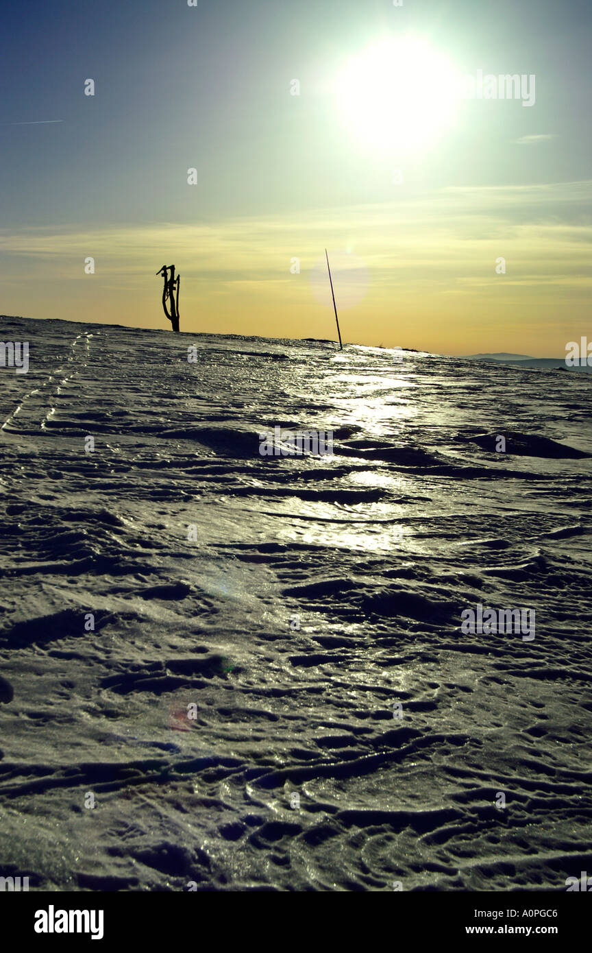 Mt Zvolen Abend Winter, Tatra-Gebirge in der Slowakei Stockfoto