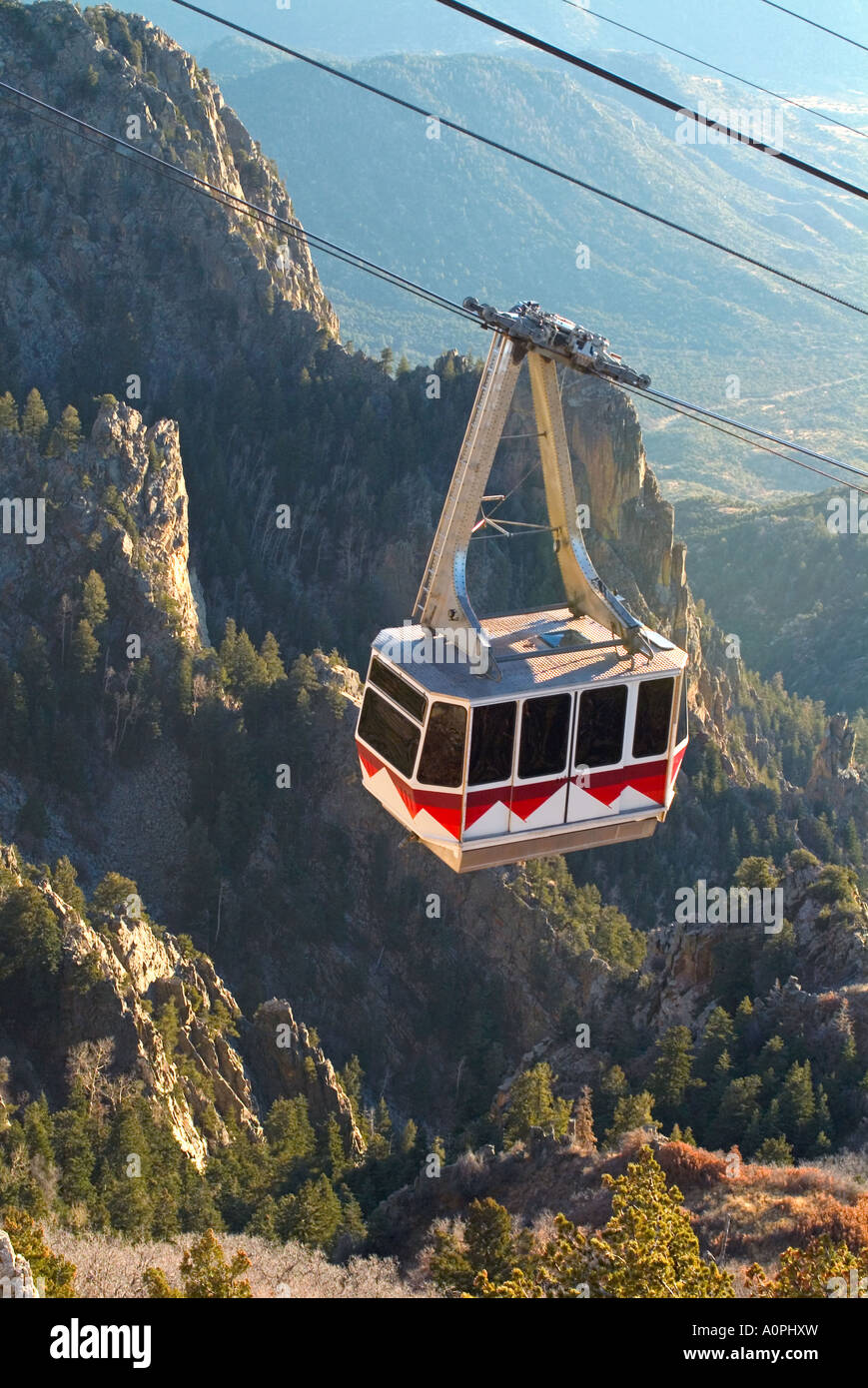 Sandia Peak Tram Auto in Albuquerque New Mexico USA Stockfoto