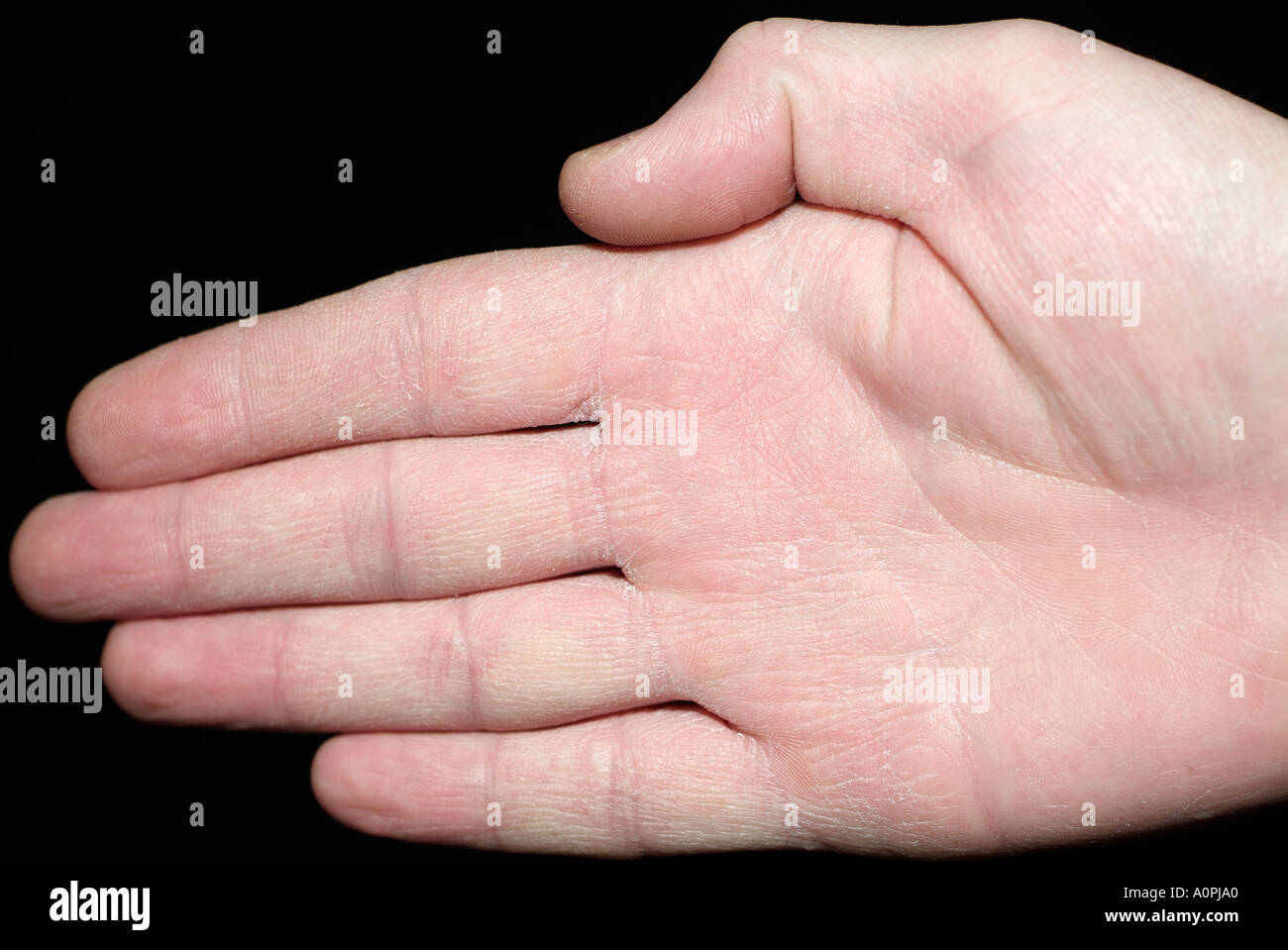 Menschliche männliche Hand Stockfoto