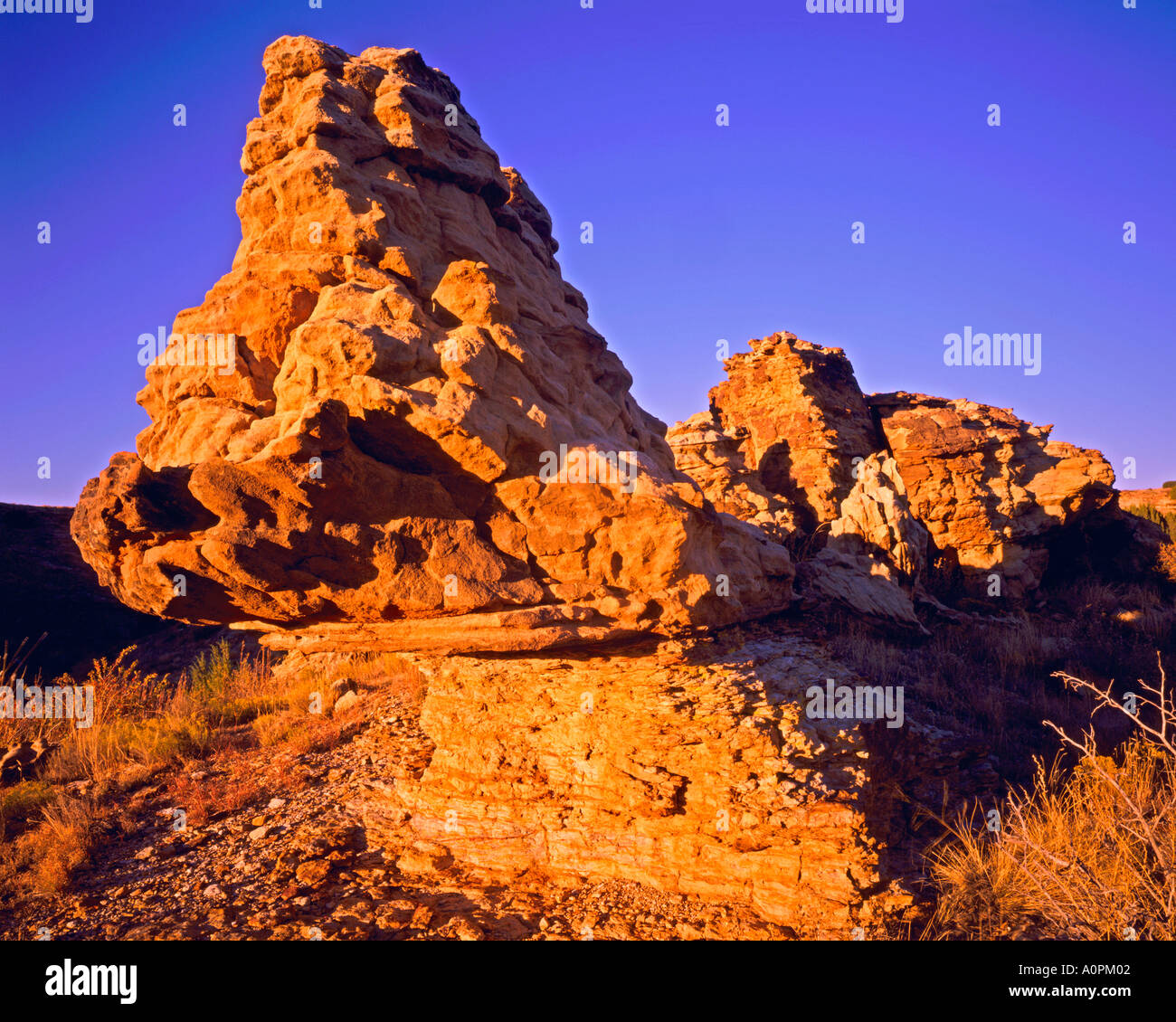 Rock-Formen in Black Mesa Staatspark Oklahoma Panhandle Oklahoma Stockfoto