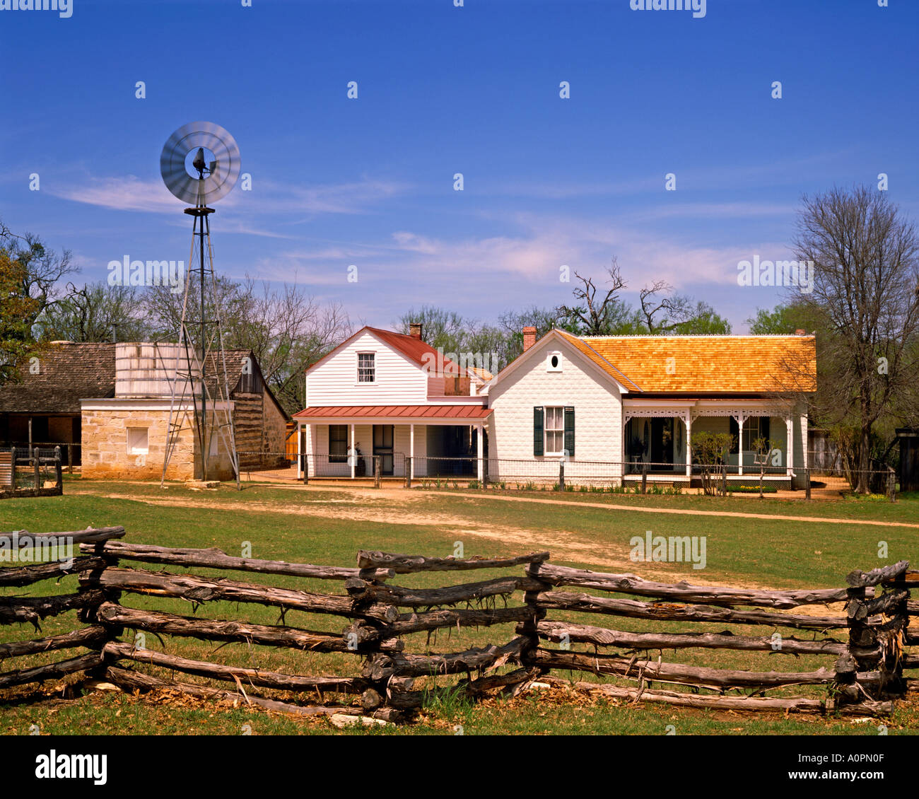 Texas Gehöft Lyndon B Johnson State Park Historic Site Texas Hill Country Texas Stockfoto