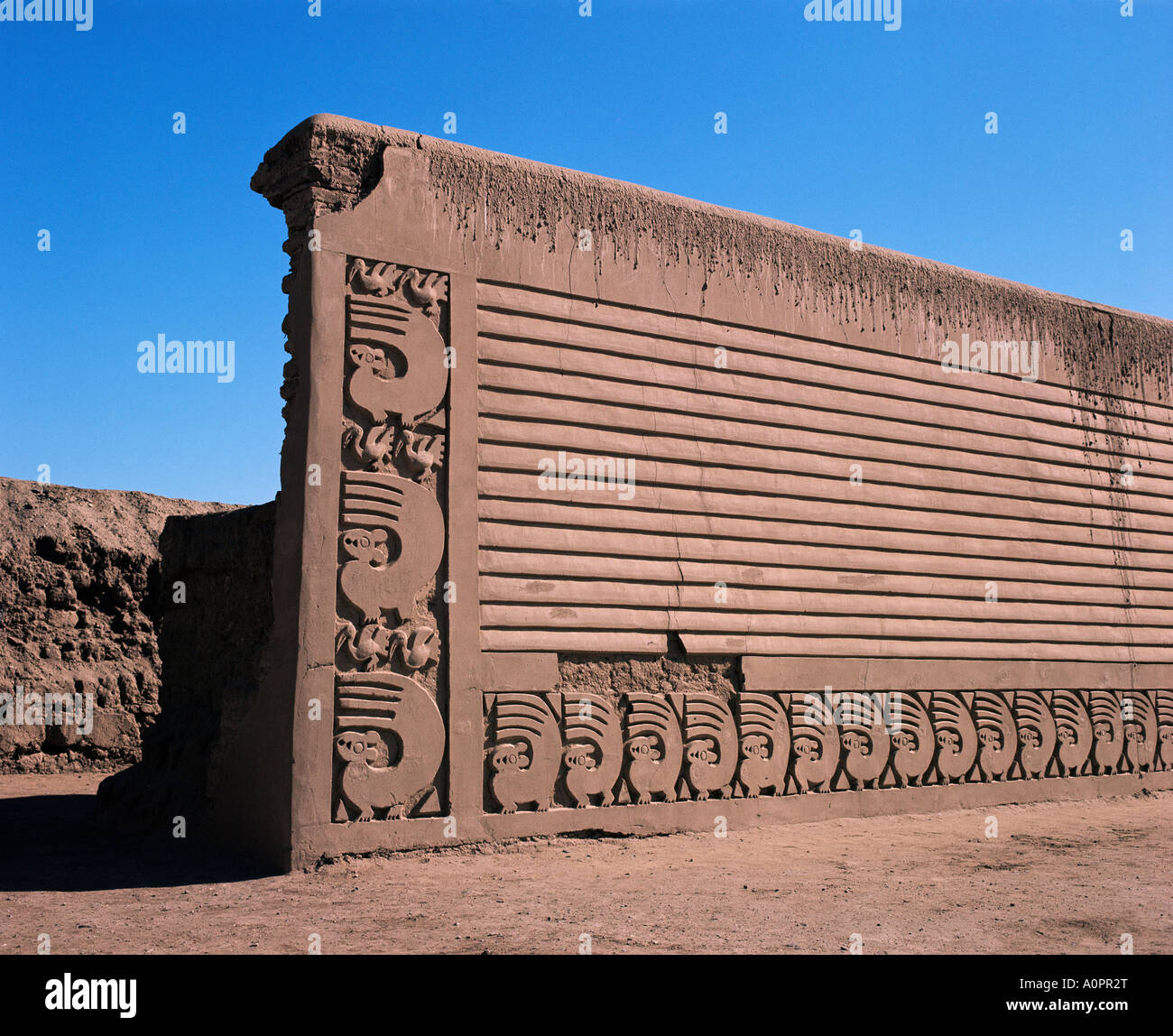 Chan Chan UNESCO World Heritage Site Peru Südamerika Stockfoto