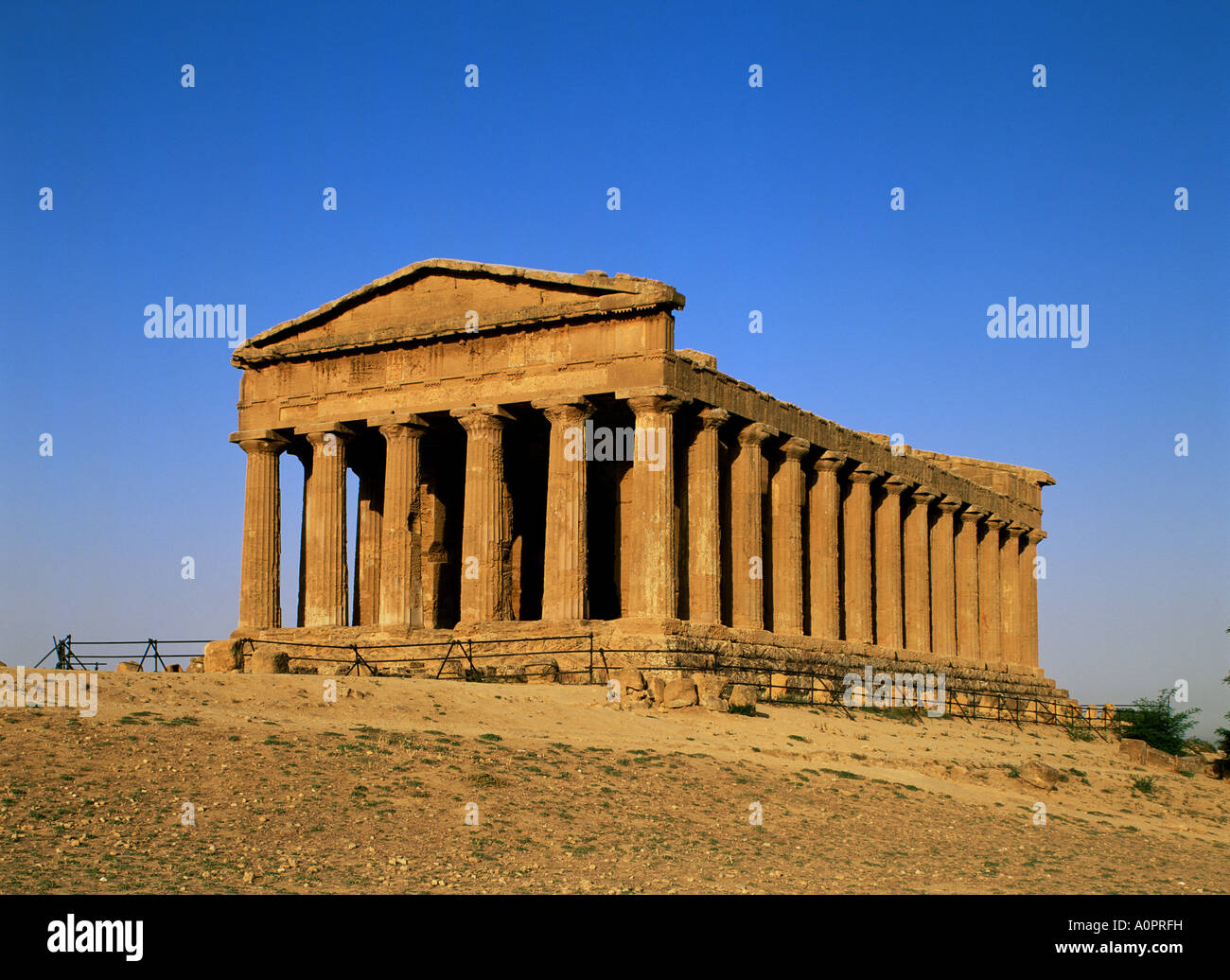 Tempel der Concord-Tal der Tempel Agrigento Sizilien Italien Europa Stockfoto