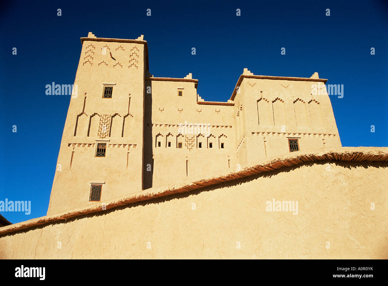 Mauern der Kasbah Ben Moro Dades Tal Marokko Nordafrika Afrika Stockfoto