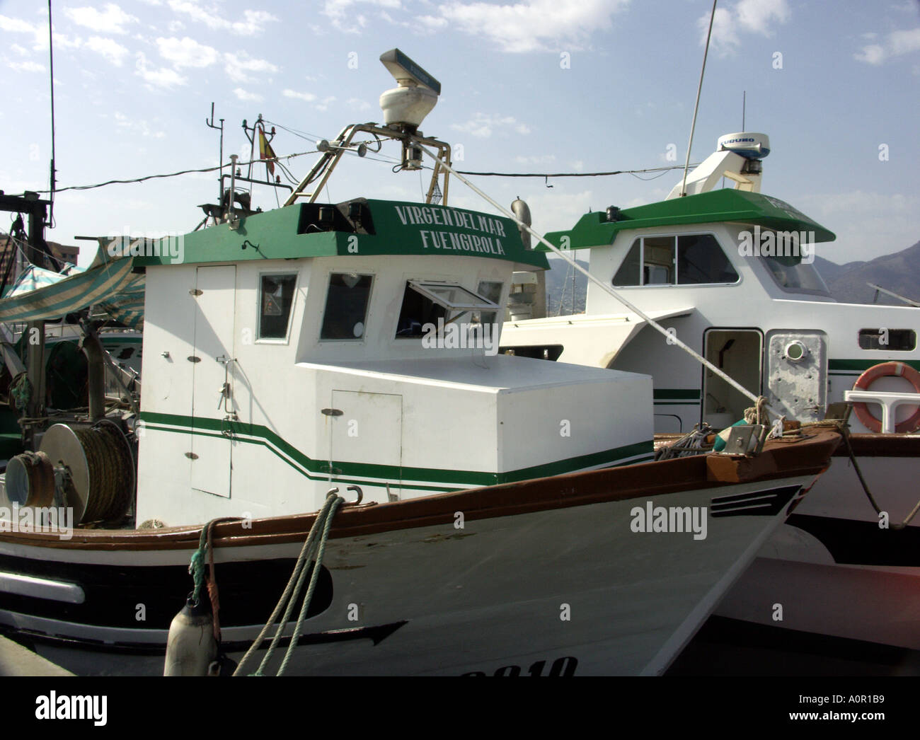 Angelboote/Fischerboote, Puerto Deportivo de Fuengirola, Fuengirola Handelshafen, Costa Del Sol, Spanien Stockfoto