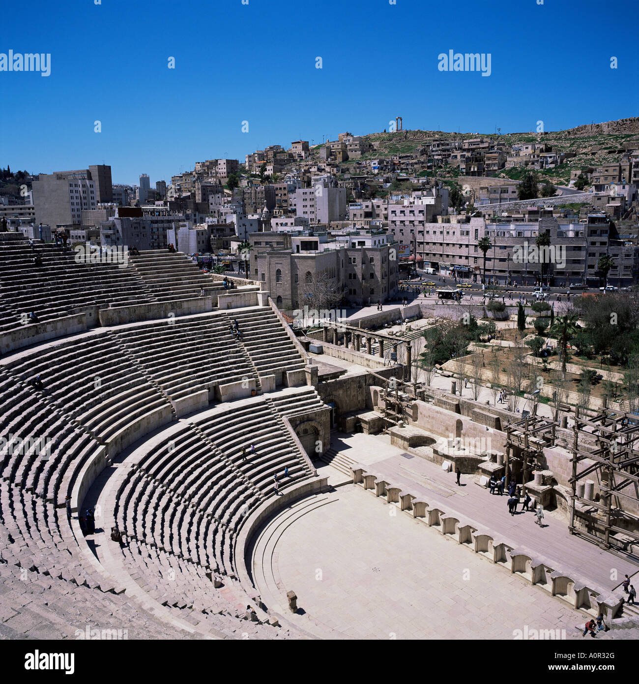 Römisches Theater 6000 Sitzplätze im 169 177 AD unter Marcus Aurelius Amman Jordanien Naher Osten abgeschlossen Stockfoto