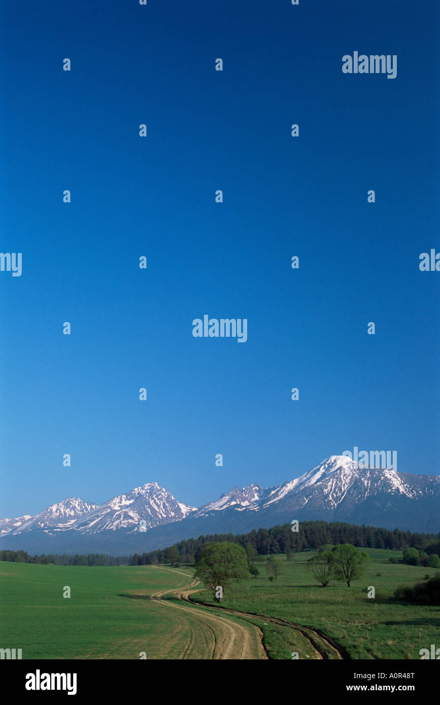 Hohe Tatra-Gebirge in der Nähe von Poprad-Slowakei-Europa Stockfoto