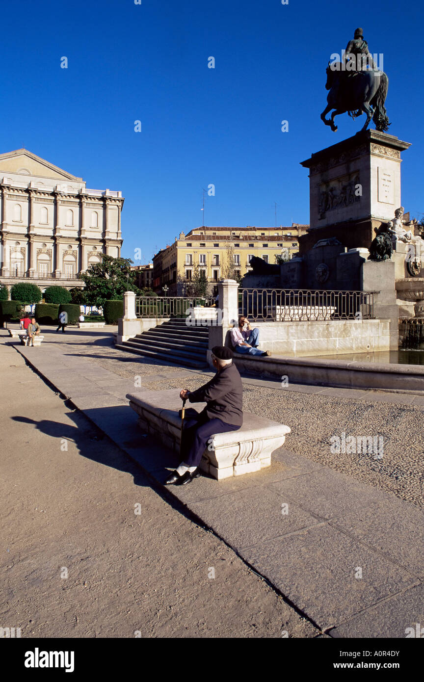 Plaza de Oriente Madrid Spanien Europa Stockfoto