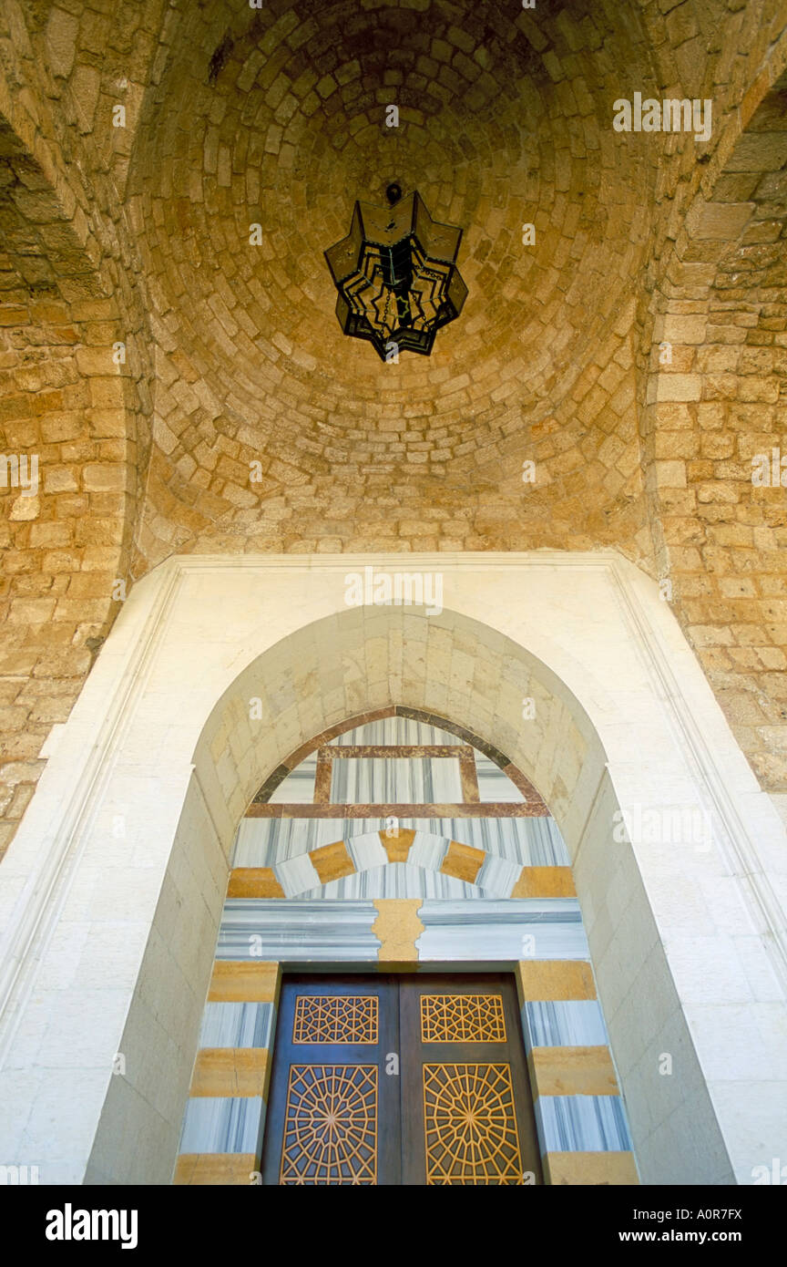 Tür-Detail der Eingang zum Omari Moschee Beirut Libanon Nahost Stockfoto