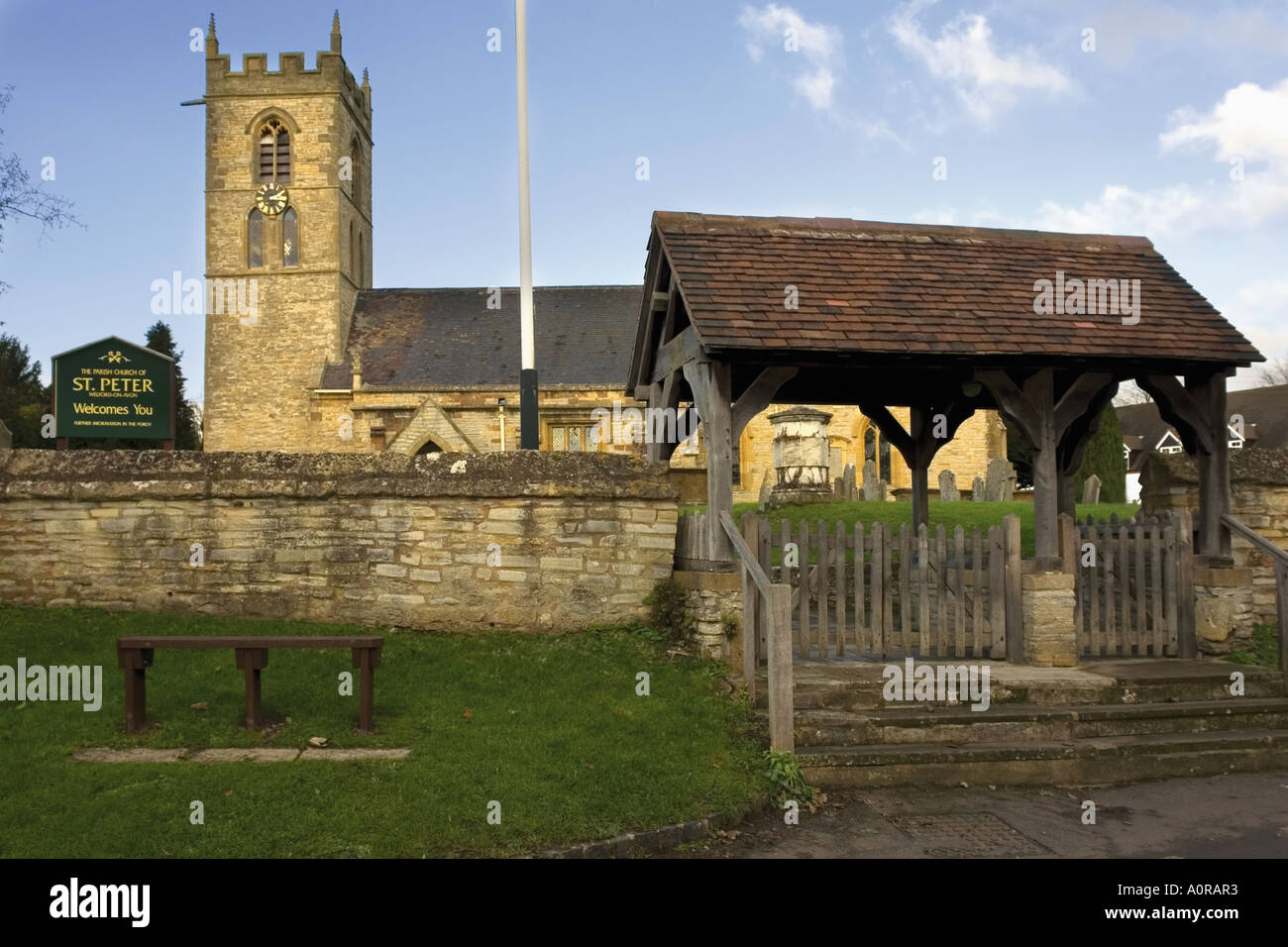 England Warwickshire die Midlands Ansichten von Avon Weg Fußweg neben der Fluß Avon an Welford über Avon Dorf Stockfoto