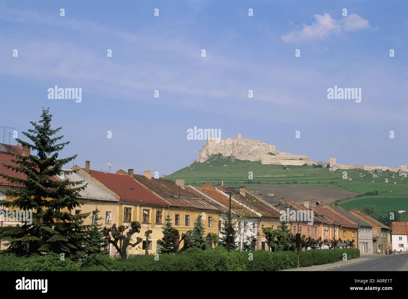 SPIs Burg über Spisske Slowakei Europa Stockfoto