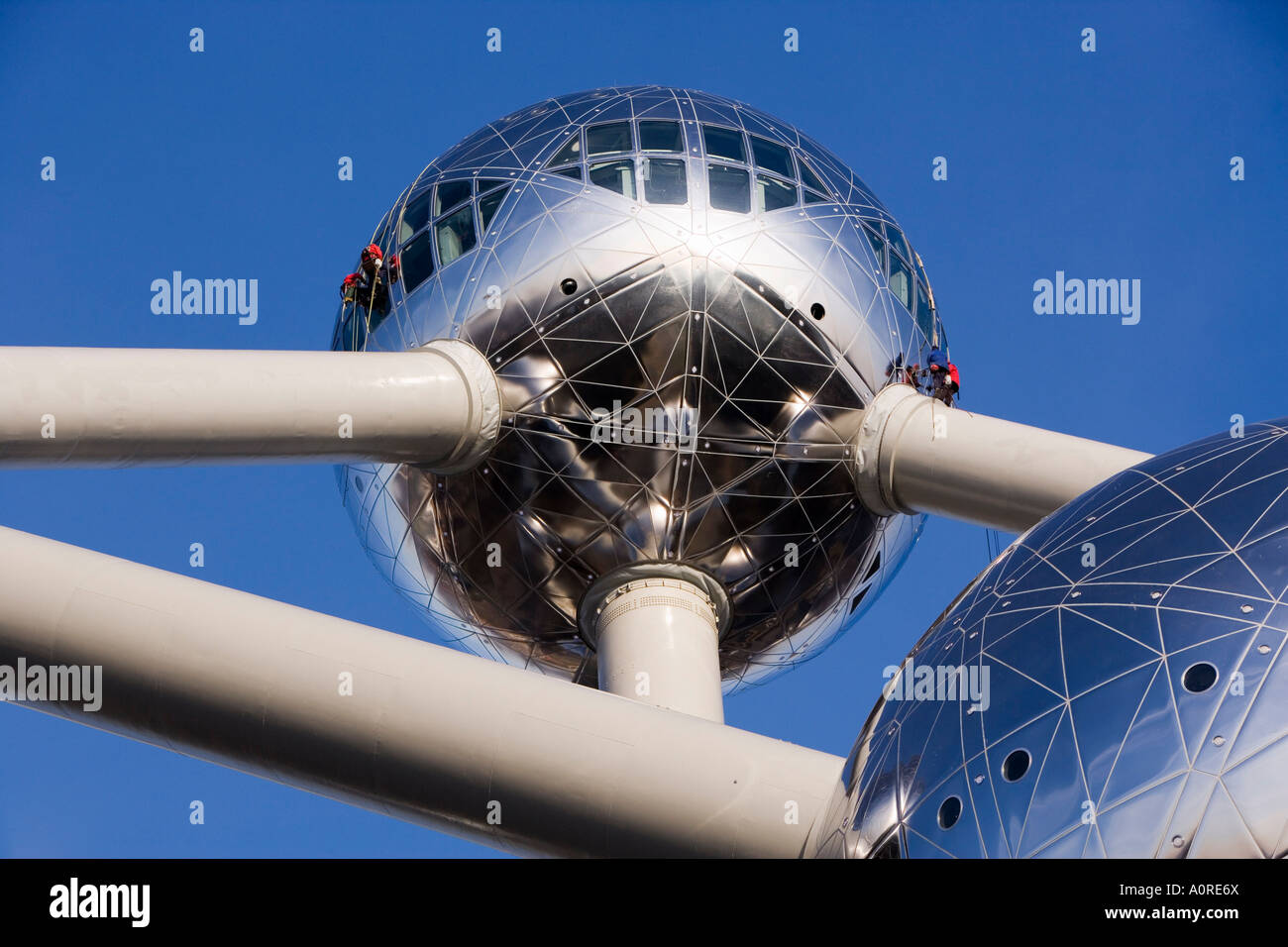 Das Atomium-Symbol der 1958 Brüssel Welt s Fair und heute ein Wahrzeichen der Stadt Brüssel Belgien Europa Stockfoto