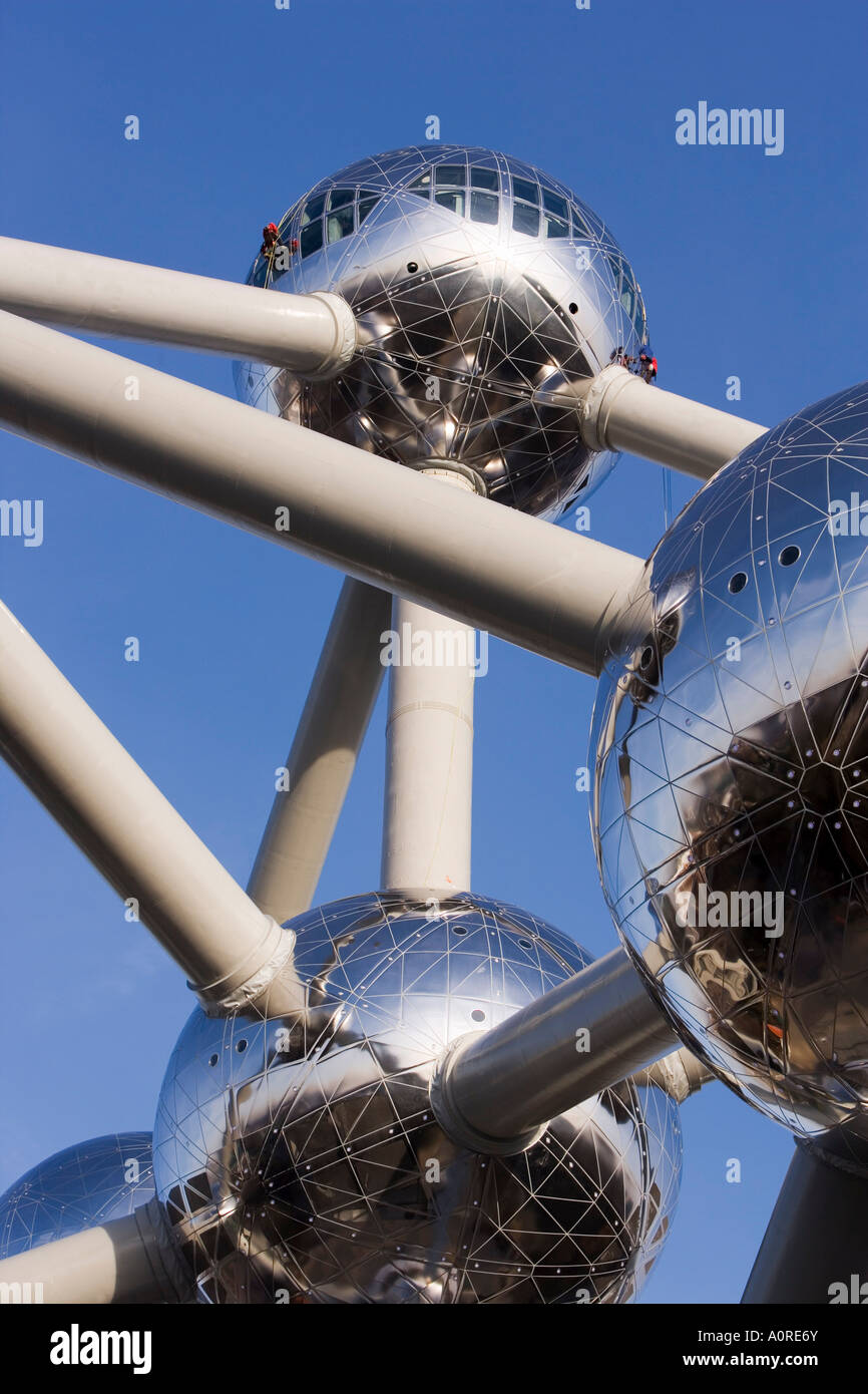 Das Atomium-Symbol der 1958 Brüssel Welt s Fair und heute ein Wahrzeichen der Stadt Brüssel Belgien Europa Stockfoto
