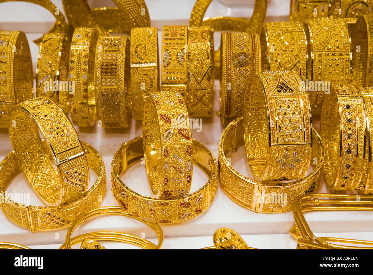 Der Goldmarkt Deira Dubai Vereinigte Arabische Emirate Naher Osten Stockfoto