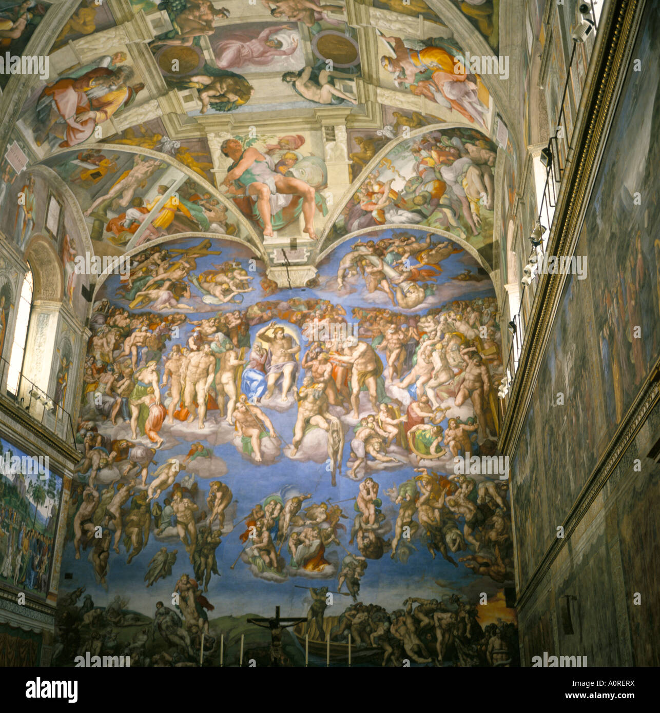 Inneren Sixtinische Kapelle der Vatikan Rom-Latium-Italien-Europa Stockfoto