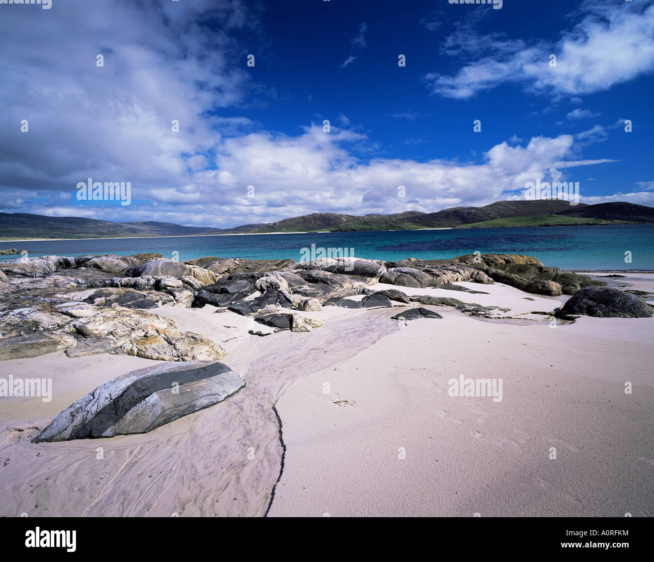 Blick Richtung Inseln Harris und Lewis aus z. äußeren Hebriden Schottland Großbritannien Europa Stockfoto