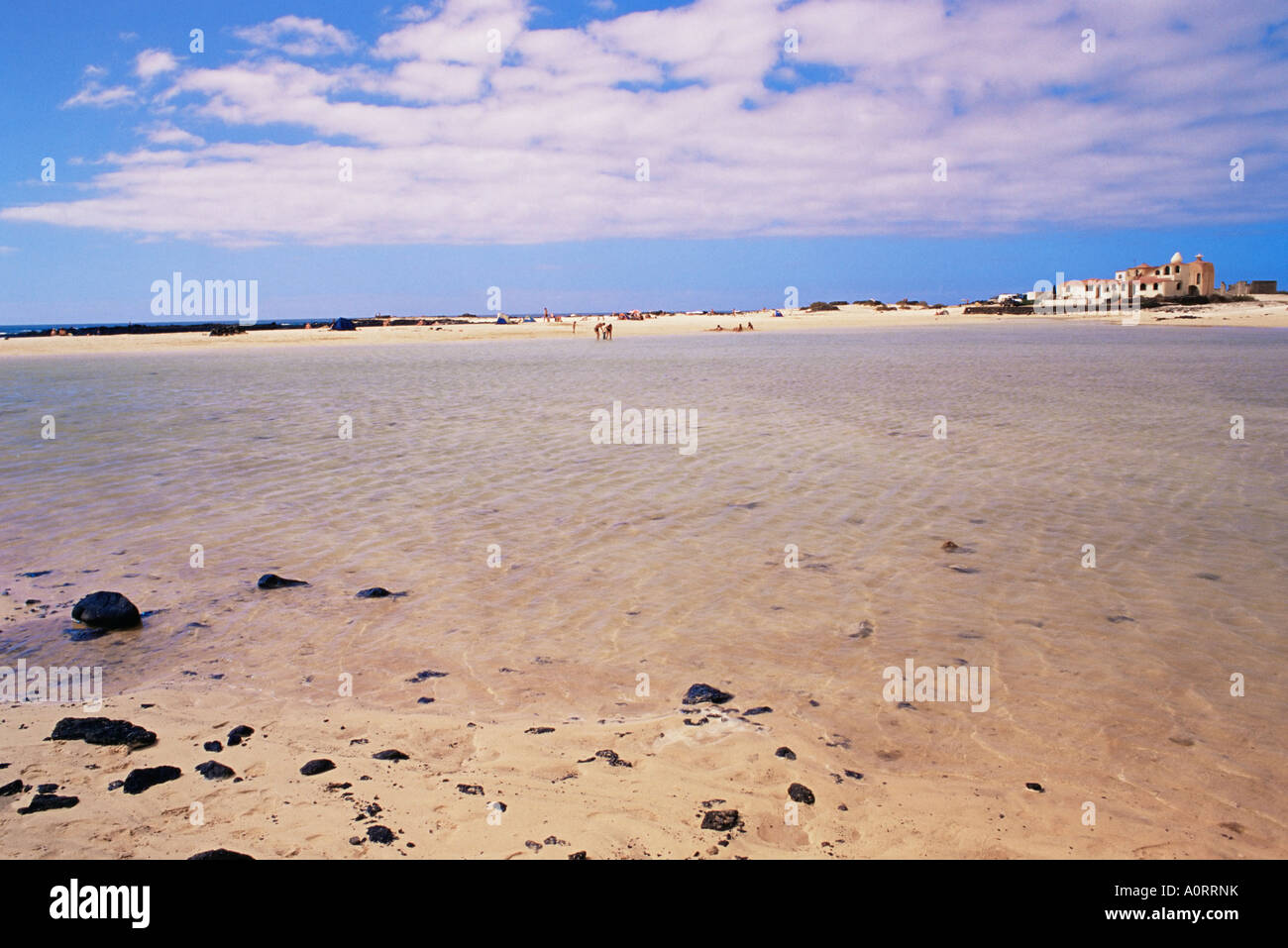 Naturbad in der Nähe von El Cotillo Fuerteventura Kanaren Spanien Atlantik Europa Stockfoto