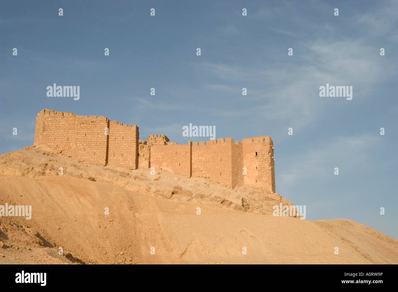 Qala bei ibn Maan Zitadelle Burg archäologische Ruinen Palmyra Syrien Naher Osten Stockfoto