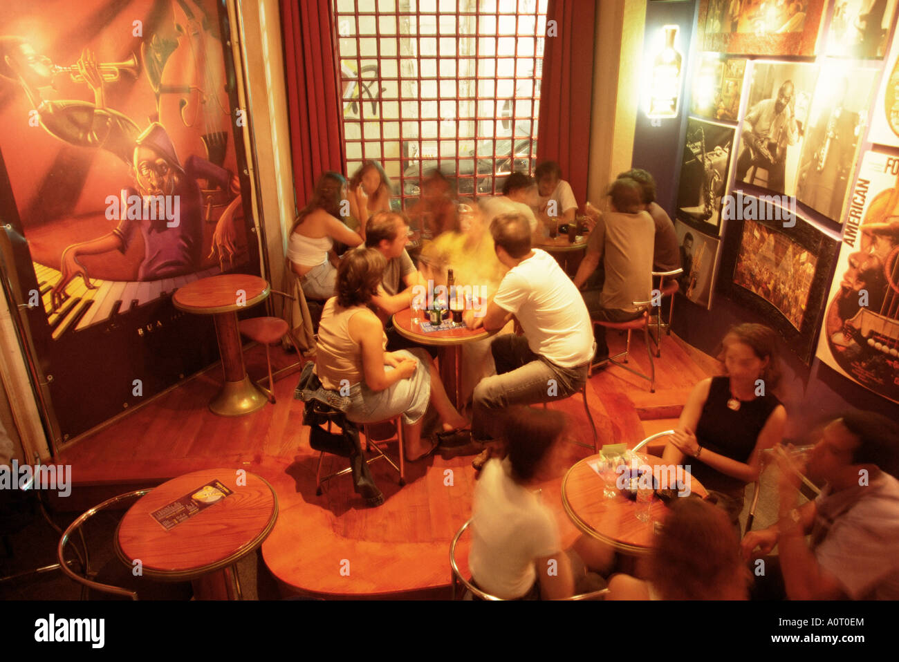 Bar-Bairro Alto Lissabon Portugal Europa Stockfoto