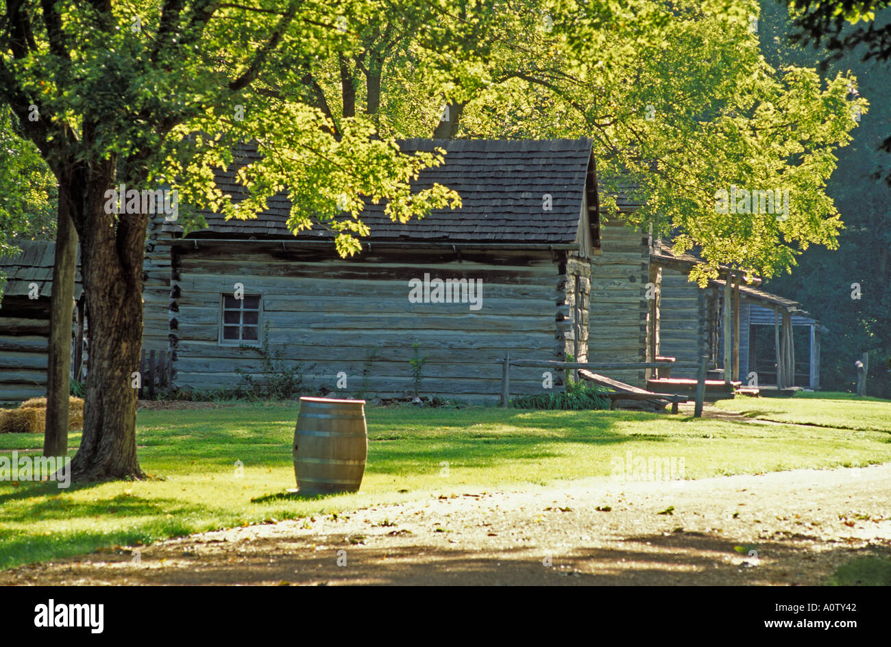 Lincolns neue Salem State Historic Site Petersburg Illinois Abraham Lincoln hatte seine Kanzlei in New Salem Stockfoto