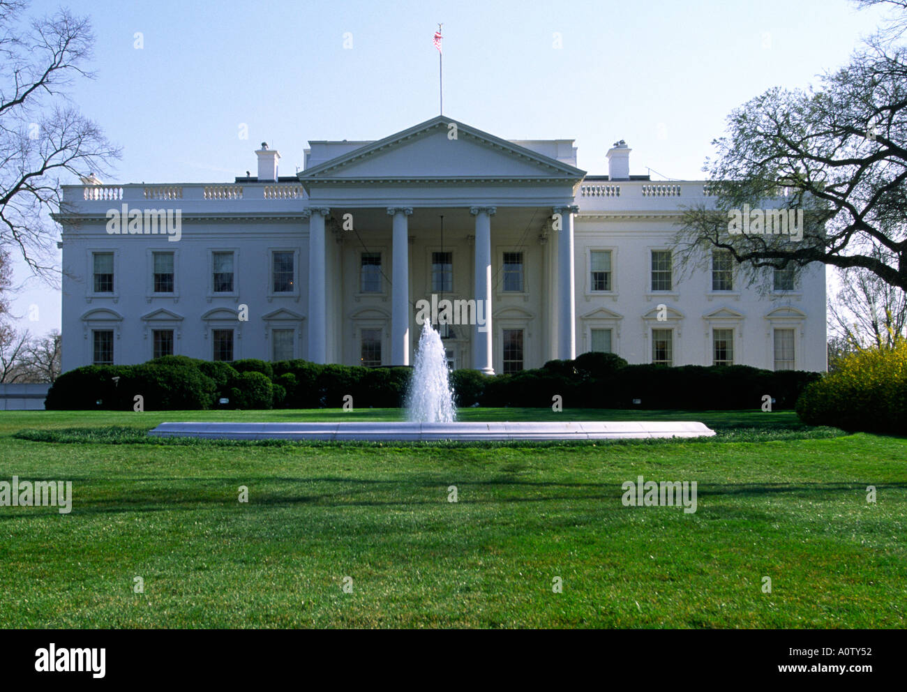 Das weiße Haus Pennsylvania Avenue Eingangsfassade Nord Stockfoto