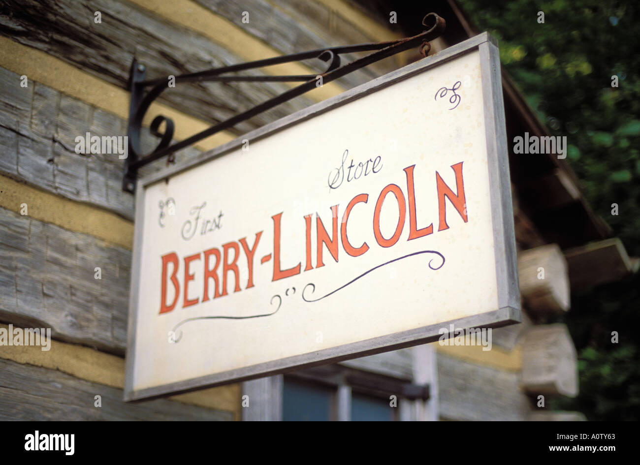 Lincolns neue Salem State Historic Site Petersburg Illinois Abraham Lincoln hatte seine Kanzlei in New Salem Stockfoto