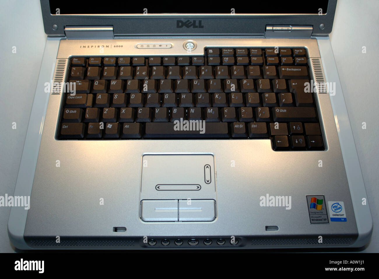 Dell-Silber farbige tragbaren Laptop Computer Stockfoto