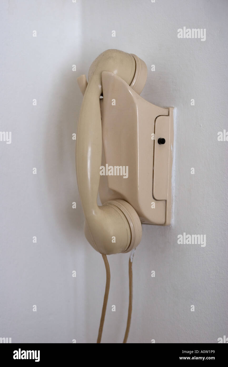 Hotelzimmer-Telefon Stockfoto