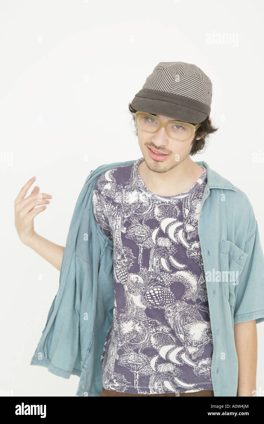 Porträt eines jungen Mannes lächelnd Stockfoto