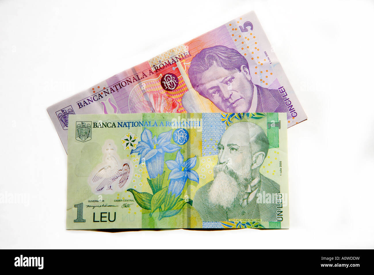 Rumänische Leu-Geld Stockfoto