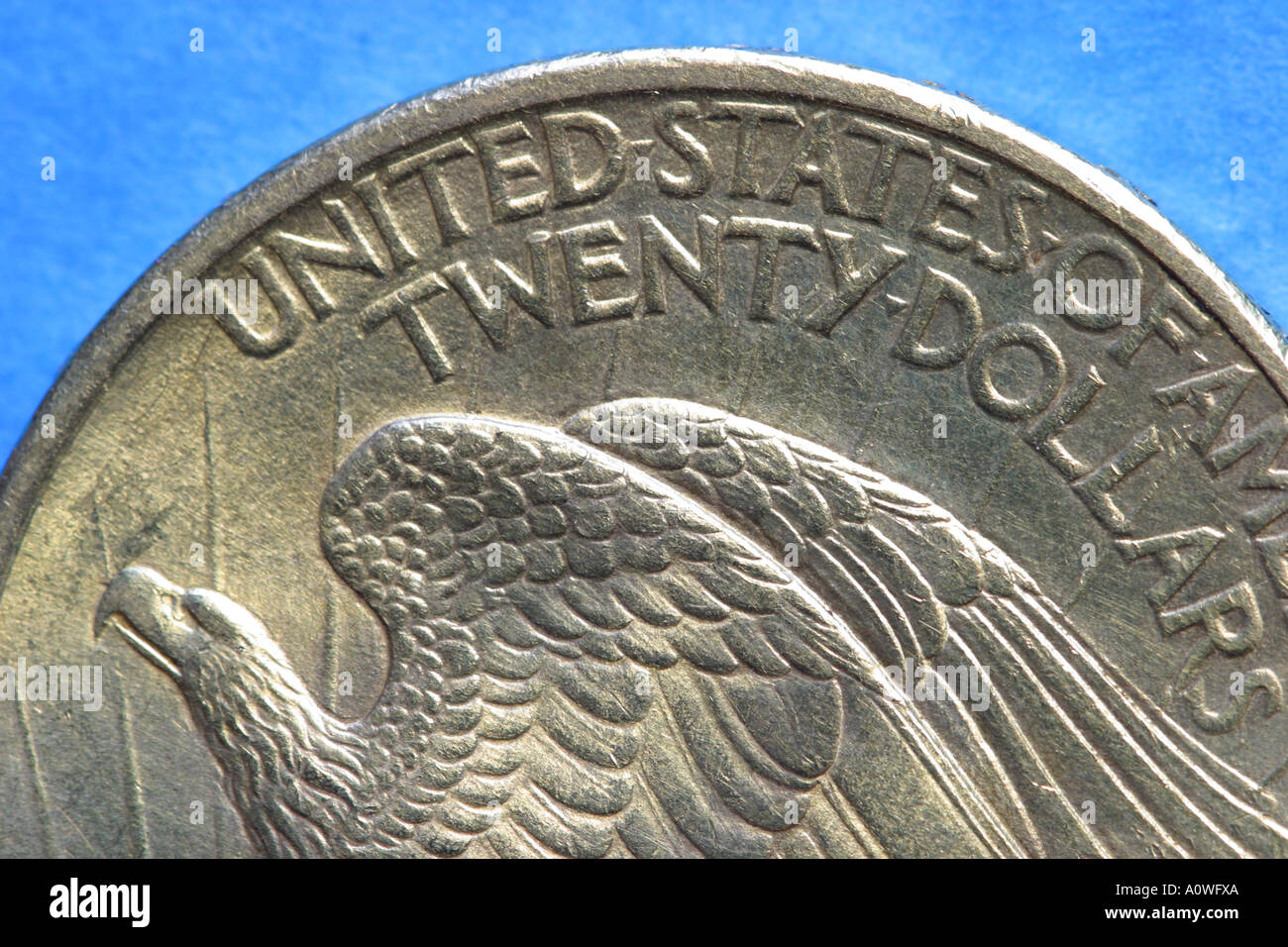 US-Goldmünze 20 US-Dollar Münze Eagle Stockfoto
