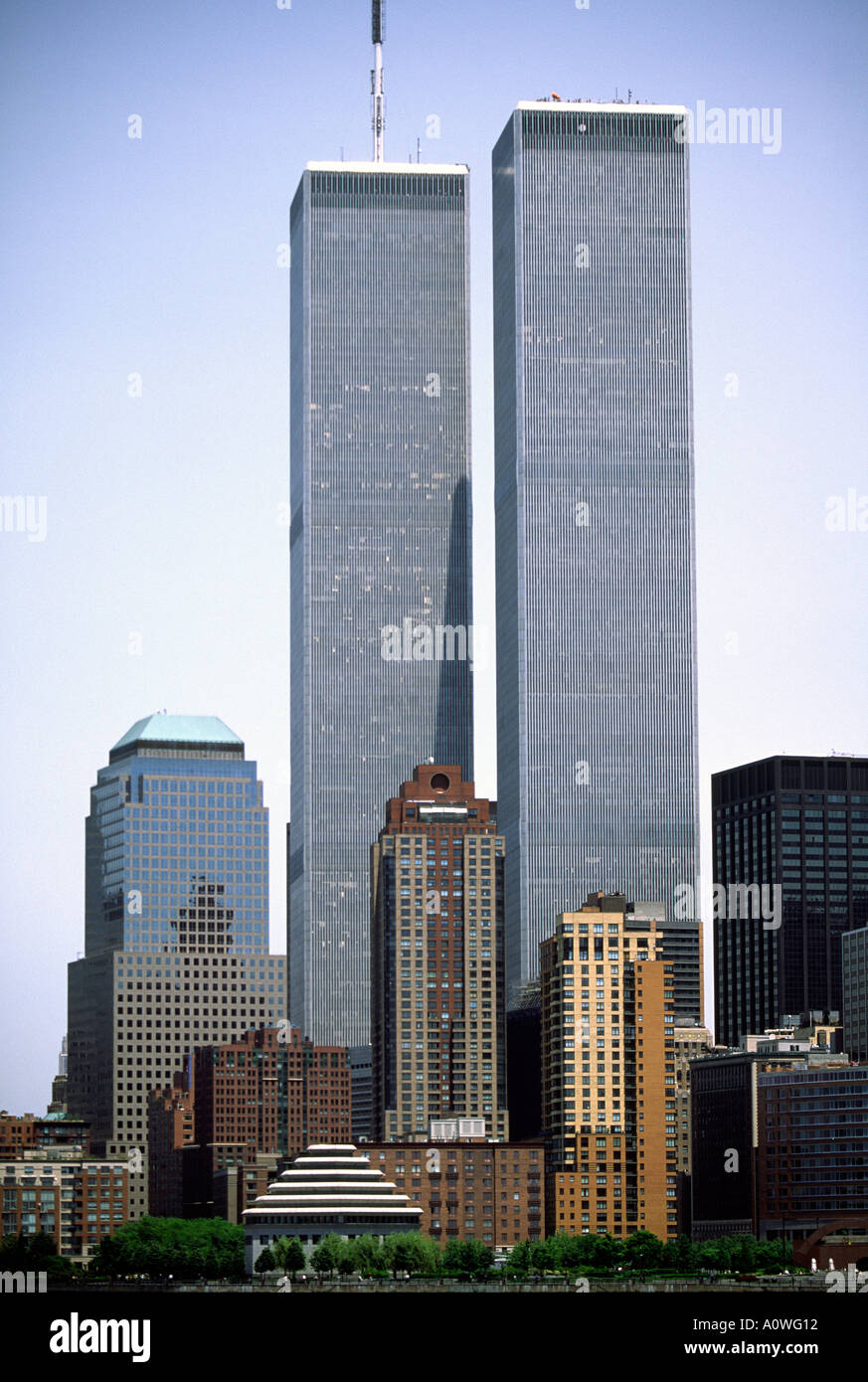 Zwillingstürme des World Trade Center New York Stockfoto