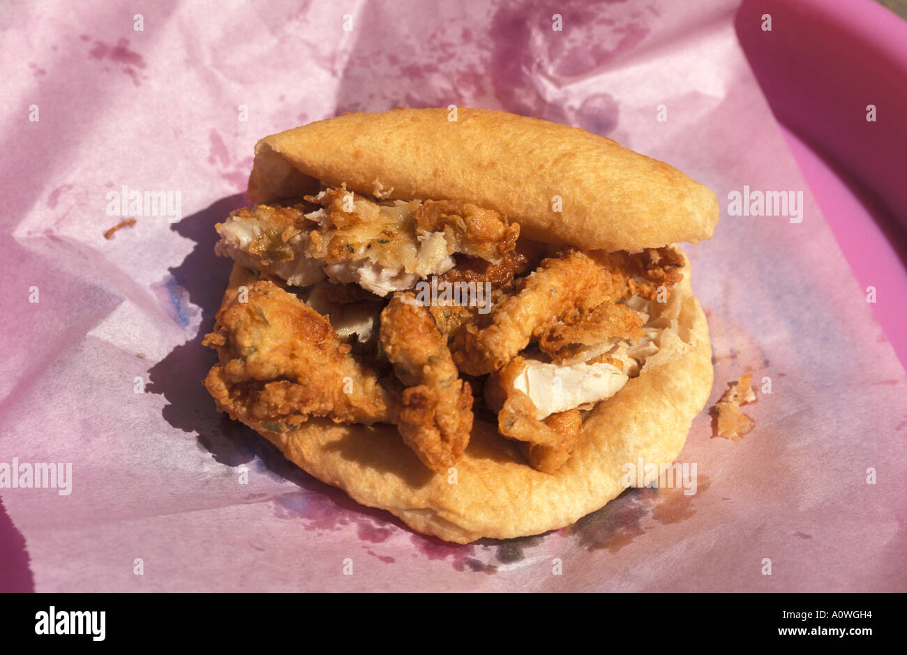 Karibische gebratenen Fisch-sandwich Stockfoto