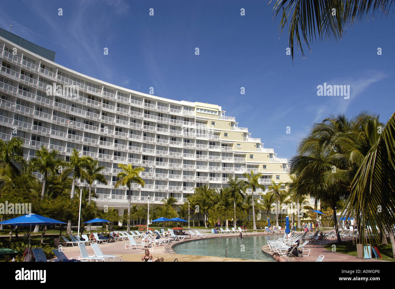 Grand Bahama Island Radisson Grand Lucayan Hotel und pool Stockfoto