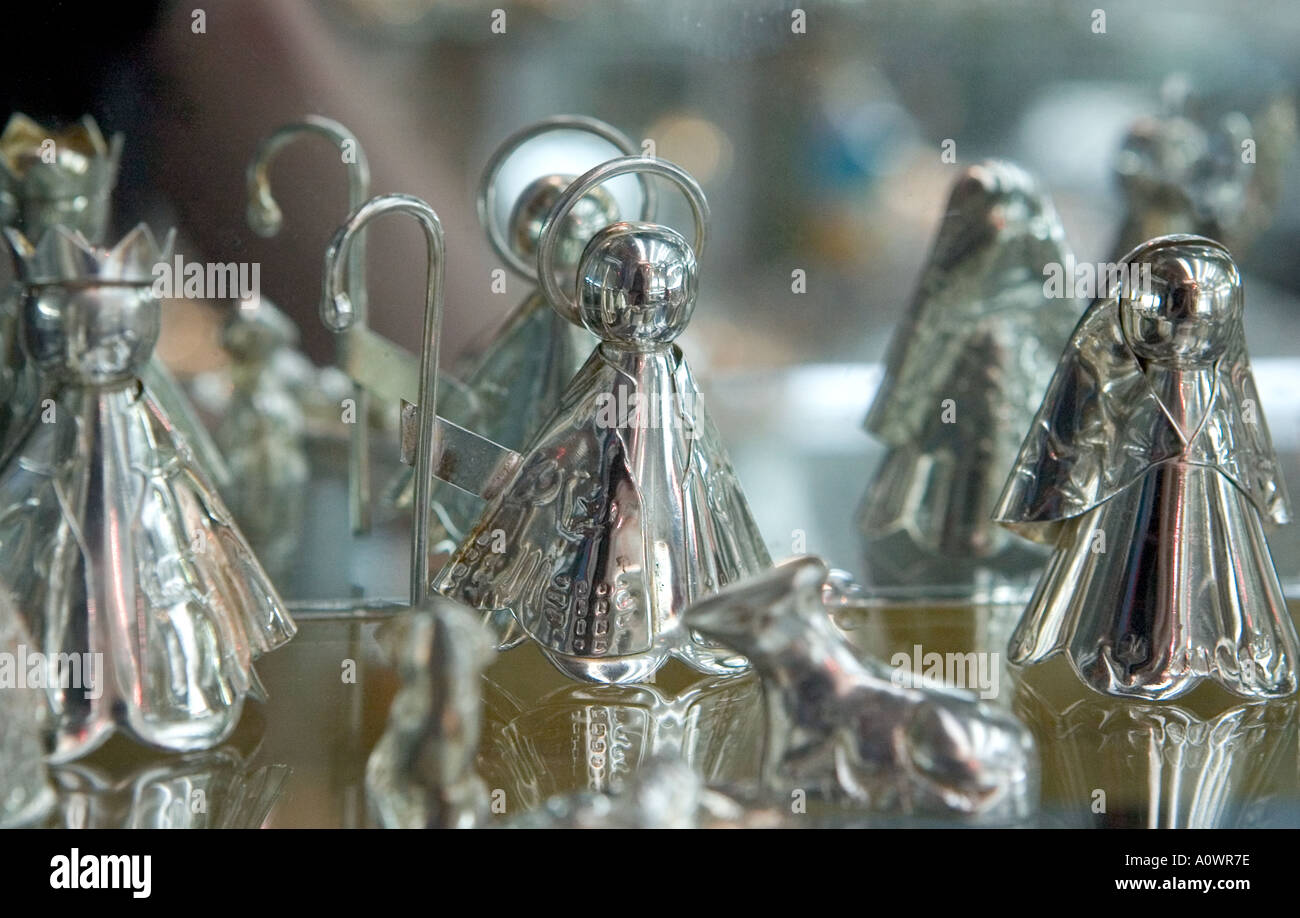 Krippe in Zinn oder Silber zum Verkauf in Mexiko-Stadt Stockfoto