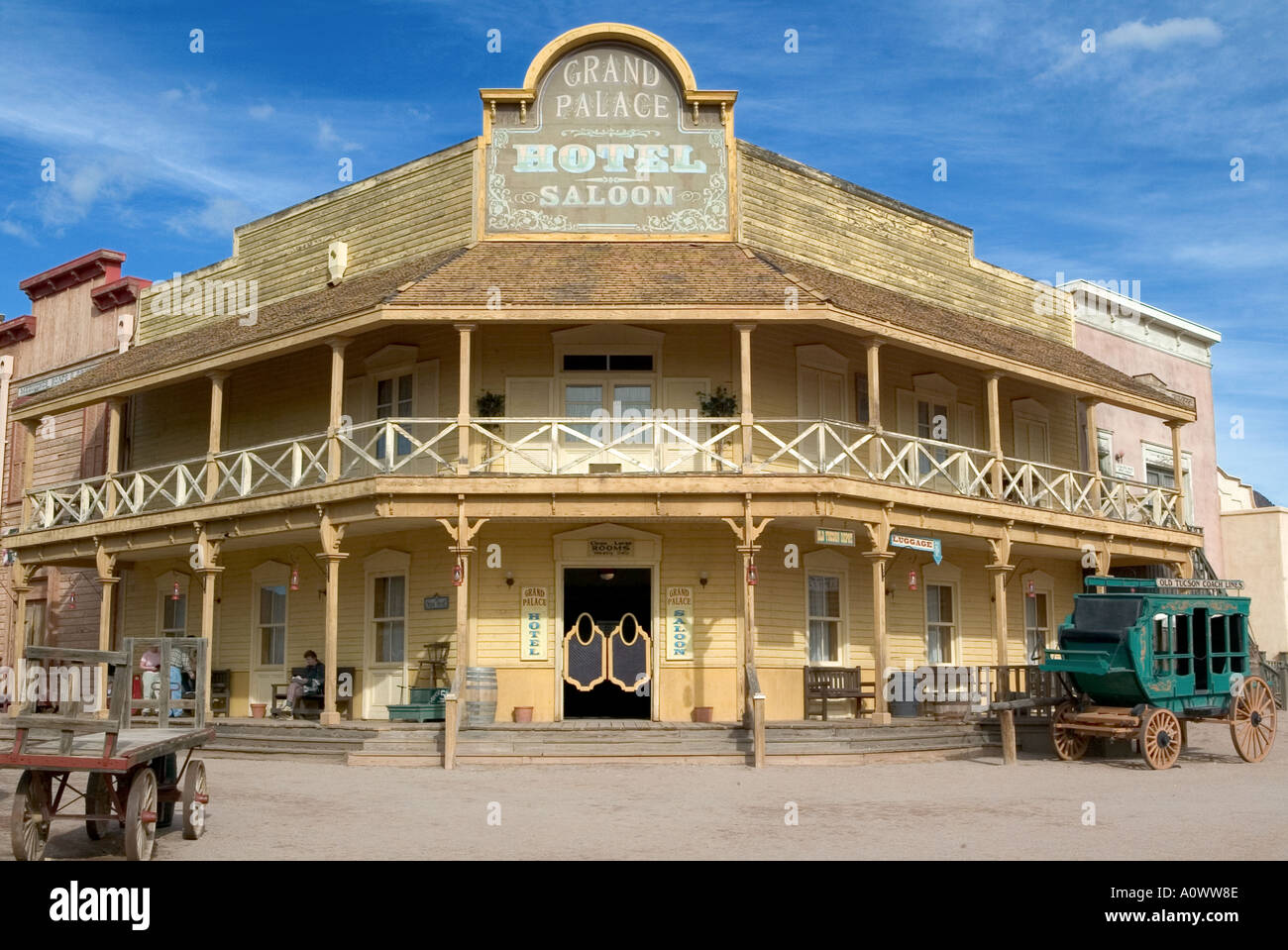 Der Grand Palace Hotel Saloon und Besucher Tucson Studios Stockfoto