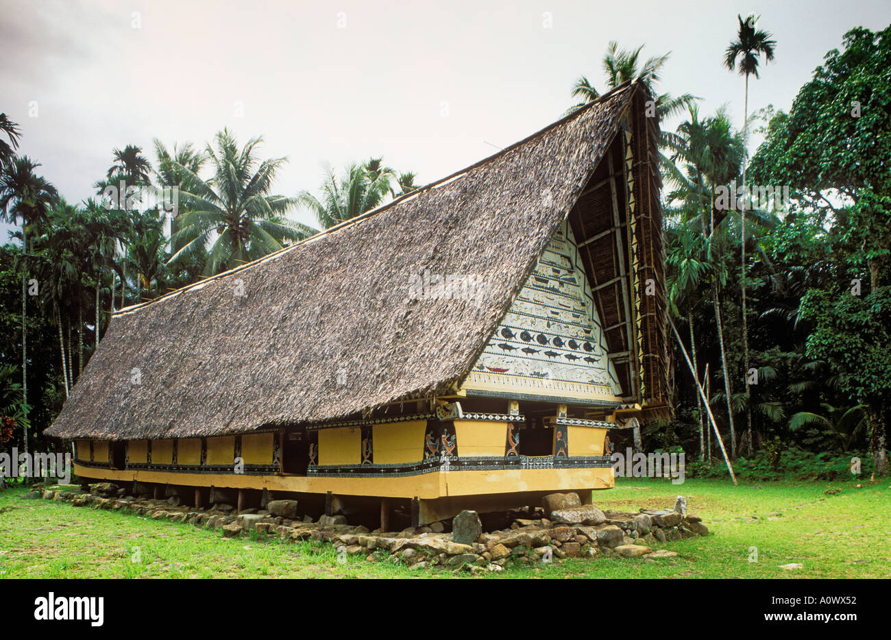 Palau Mikronesien ein Bai traditionelles Dorf Begegnungszentrum in Airai Babeldaob Insel Stockfoto