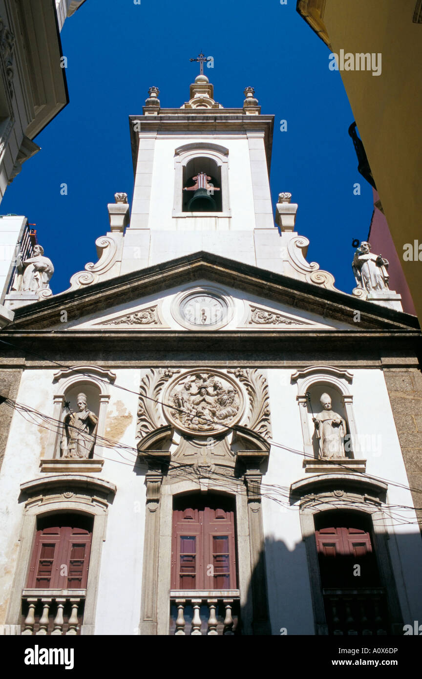 Fassade des alten Zentrum-Kirche Rio De Janeiro Rio De Janeiro Brasilien Südamerika Stockfoto