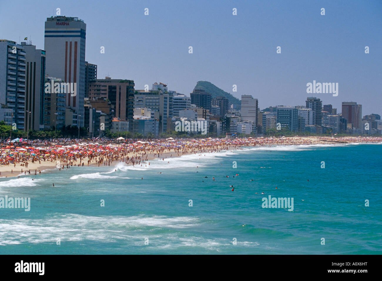 Ipanema Strand Rio de Janeiro Brasilien Südamerika Stockfoto