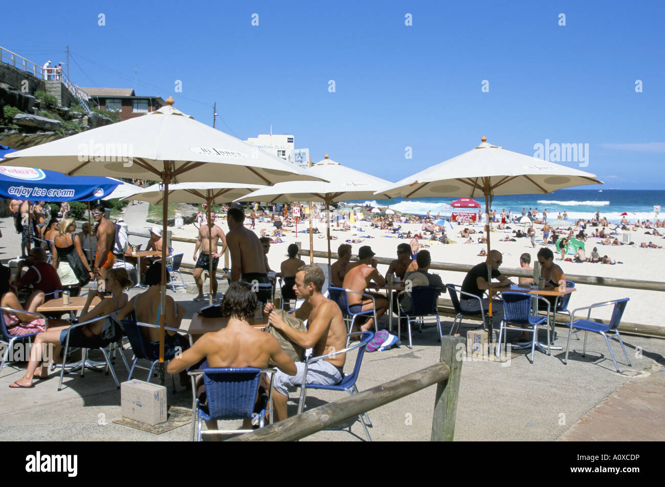 Barbecue am Tamarama südlich von Bondi Beach östlichen Vororte Sydney New South Wales Australien Pazifik Stockfoto