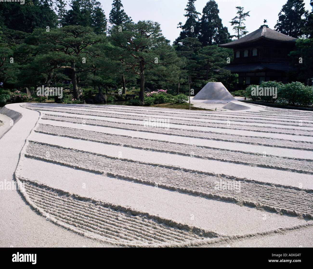 Kyoto-Zen Steingärten Japan Asien Stockfoto