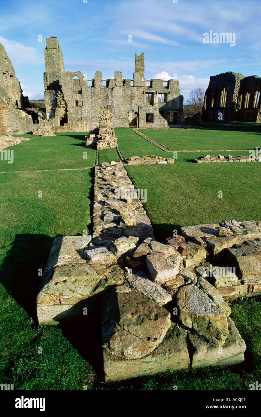 Easby Abbey in der Nähe von Richmond Yorkshire England Großbritannien Scheins Stockfoto